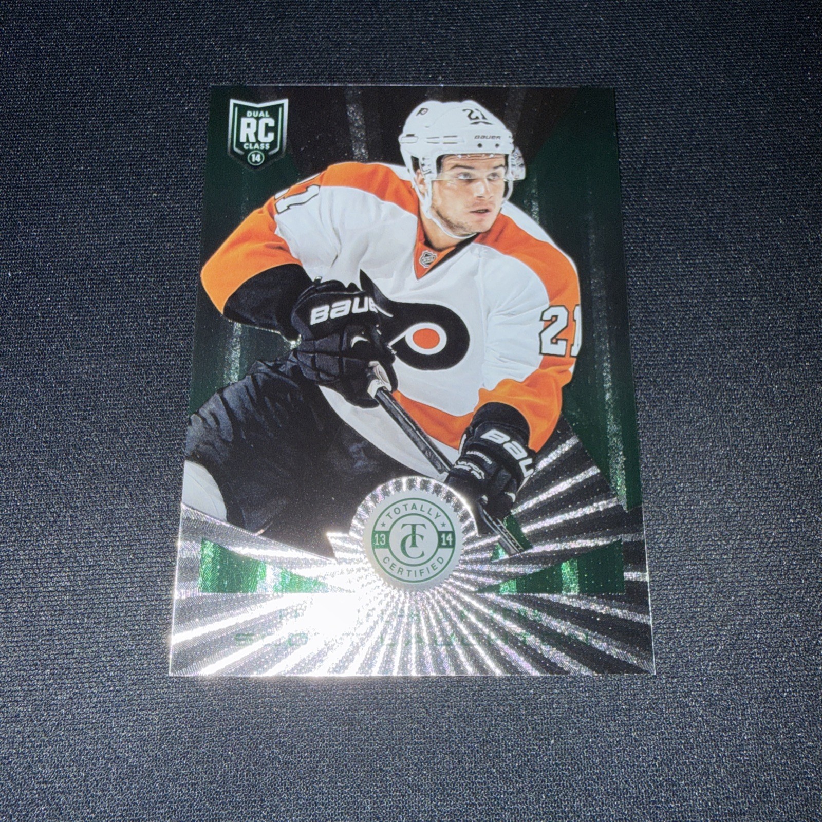 2013-14 Panini Totally Certified Dual Rookie Class Scott Laughton Green 4/5