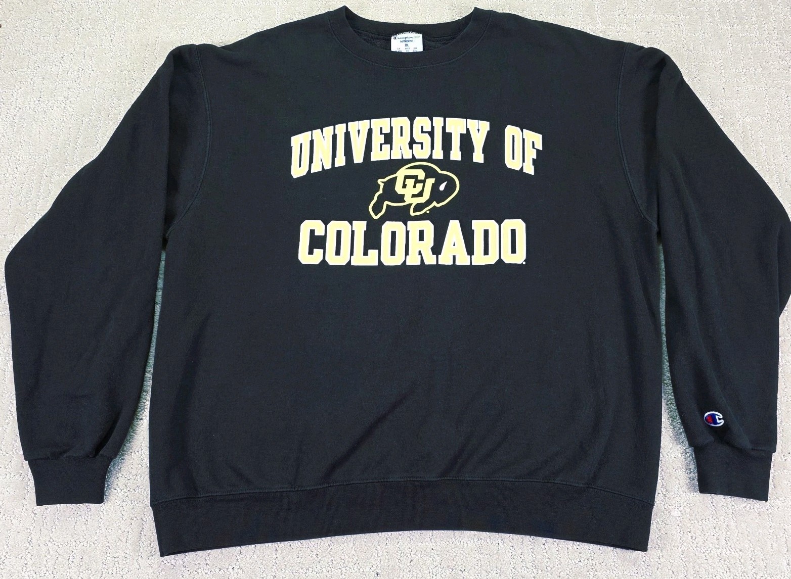 Colorado Buffaloes NCAA Vintage 90s Champion Eco Black Sweatshirt Men’s XL