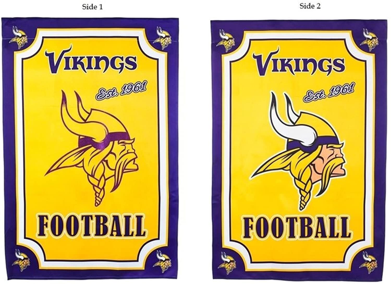 Minnesota Vikings Premium Double Sided Banner House Flag, Suede, 28×44 Inch