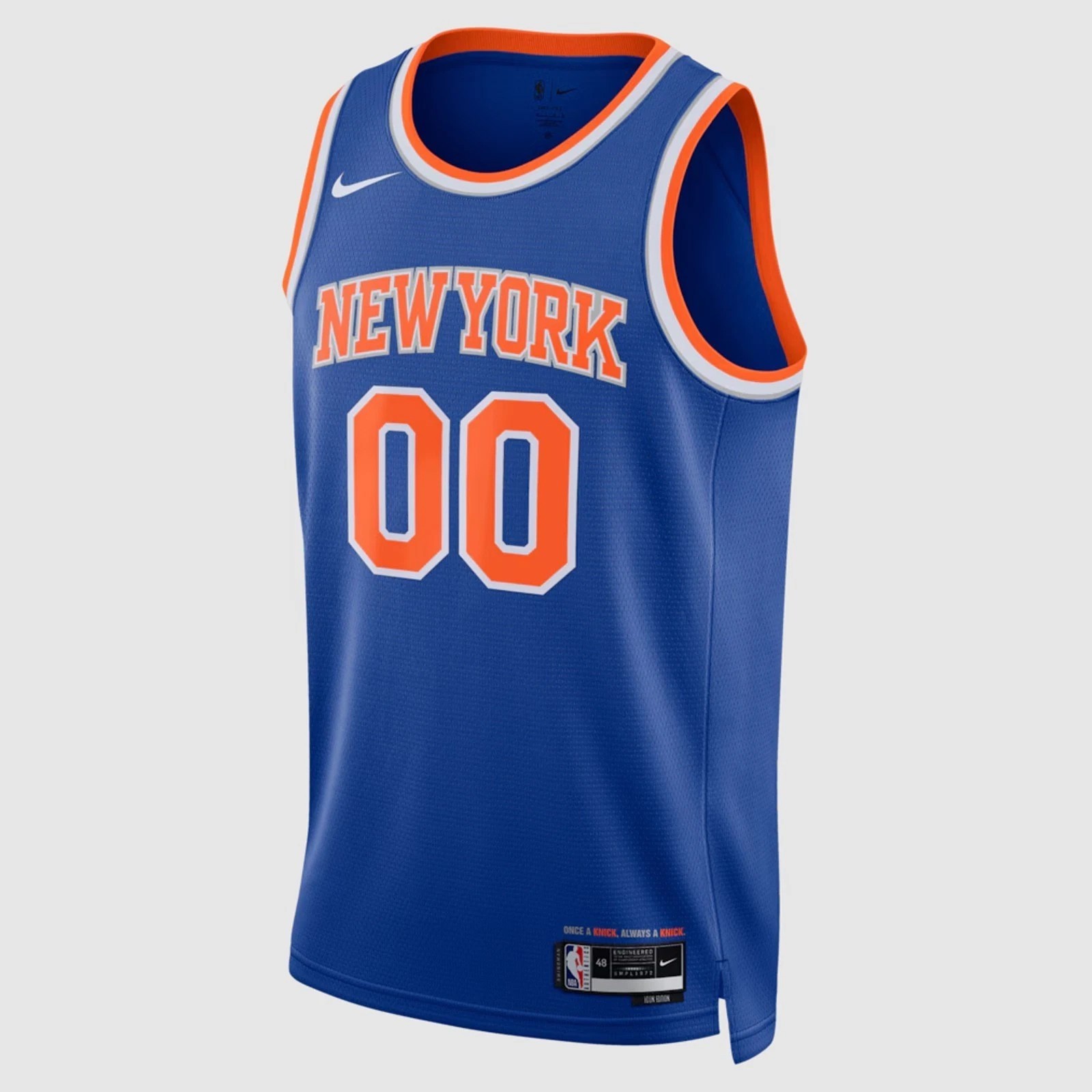 Unisex New York Knicks Blue OG Anunoby 2026 Finals Patch Custom Stitched