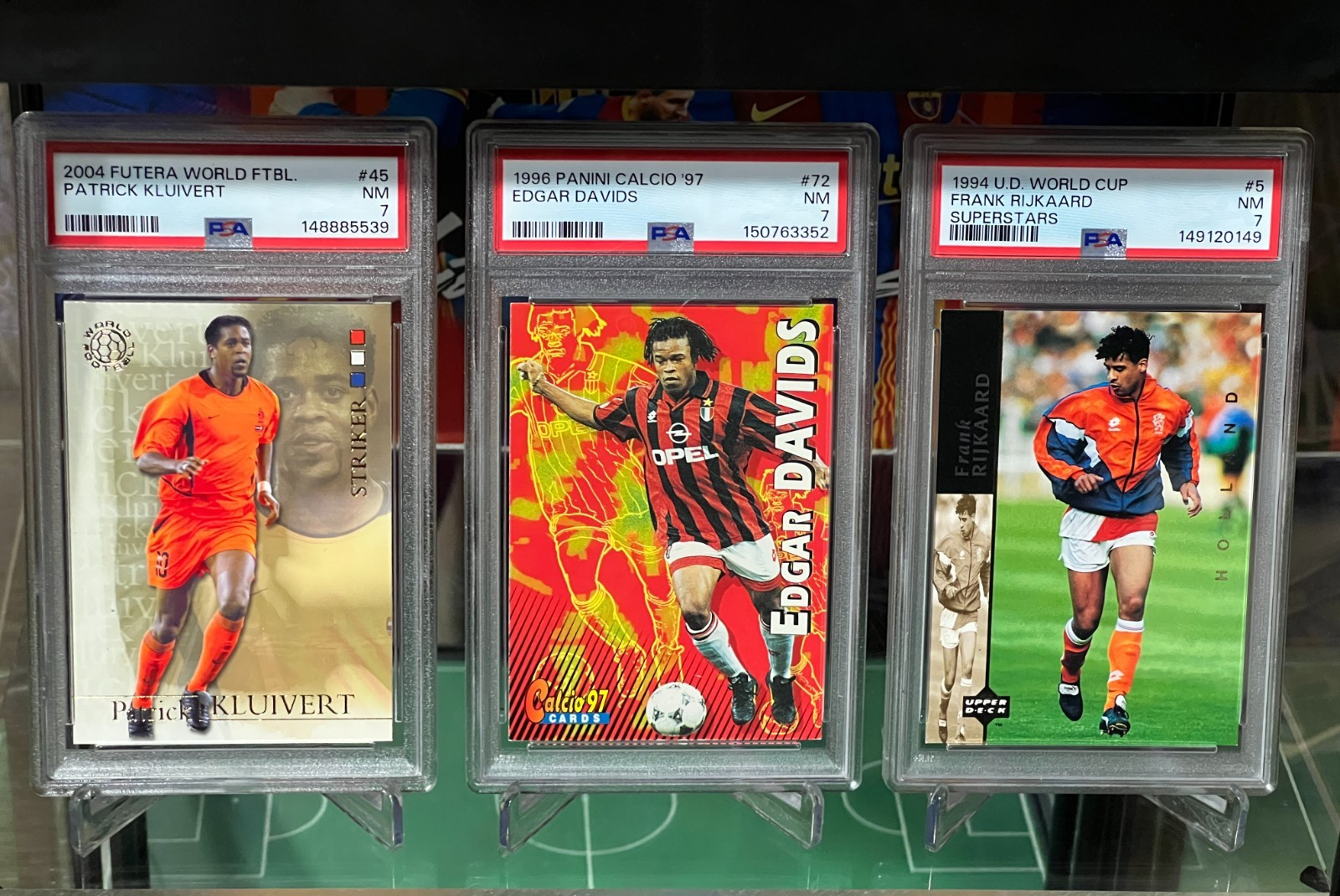 Netherlands Hat-trick PSA Lot Patrick Kluivert + Edgard Davids + Frank Rijkaard