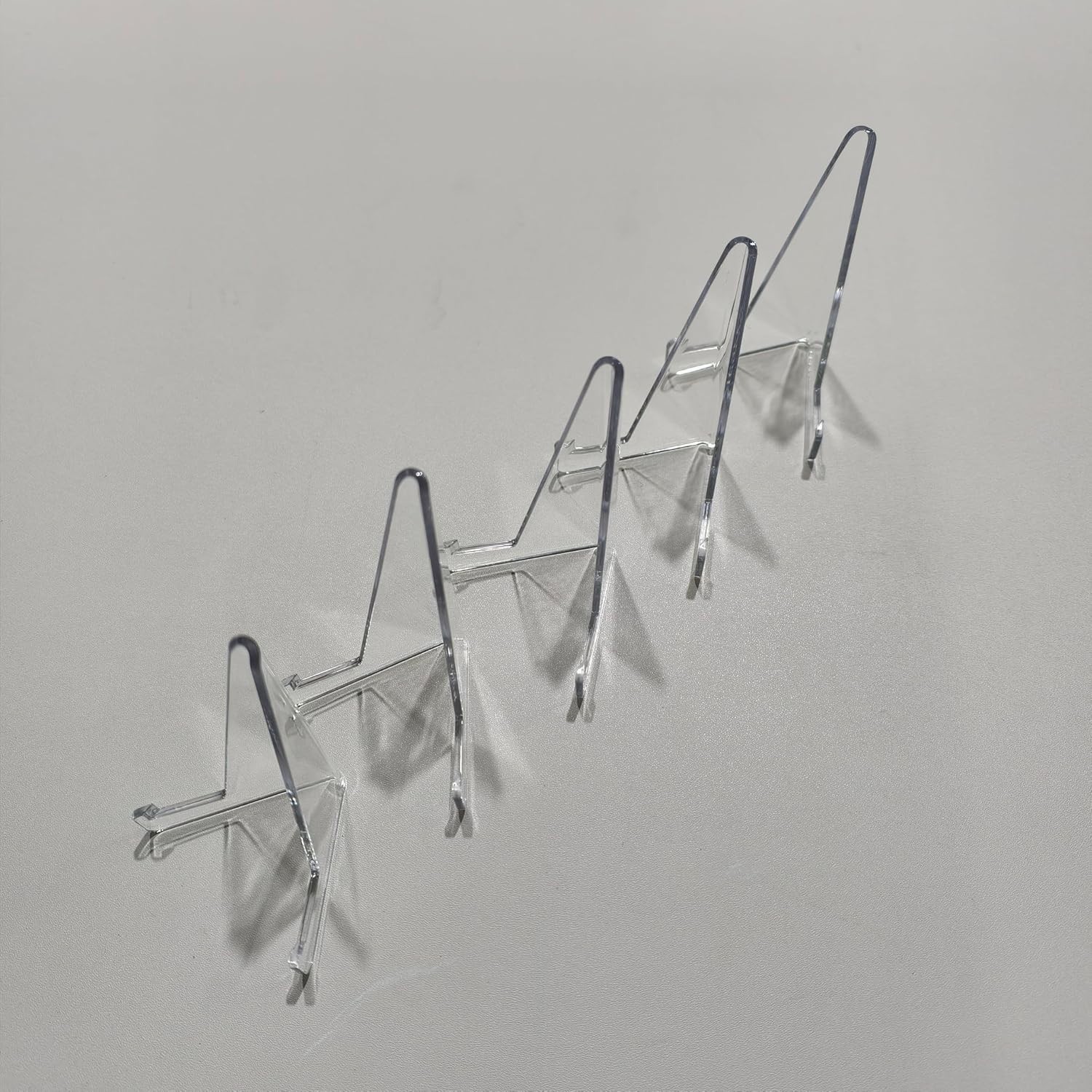 Triangular Base Display Stands – 5-Pack Heavy-Duty Holders for Collectibles