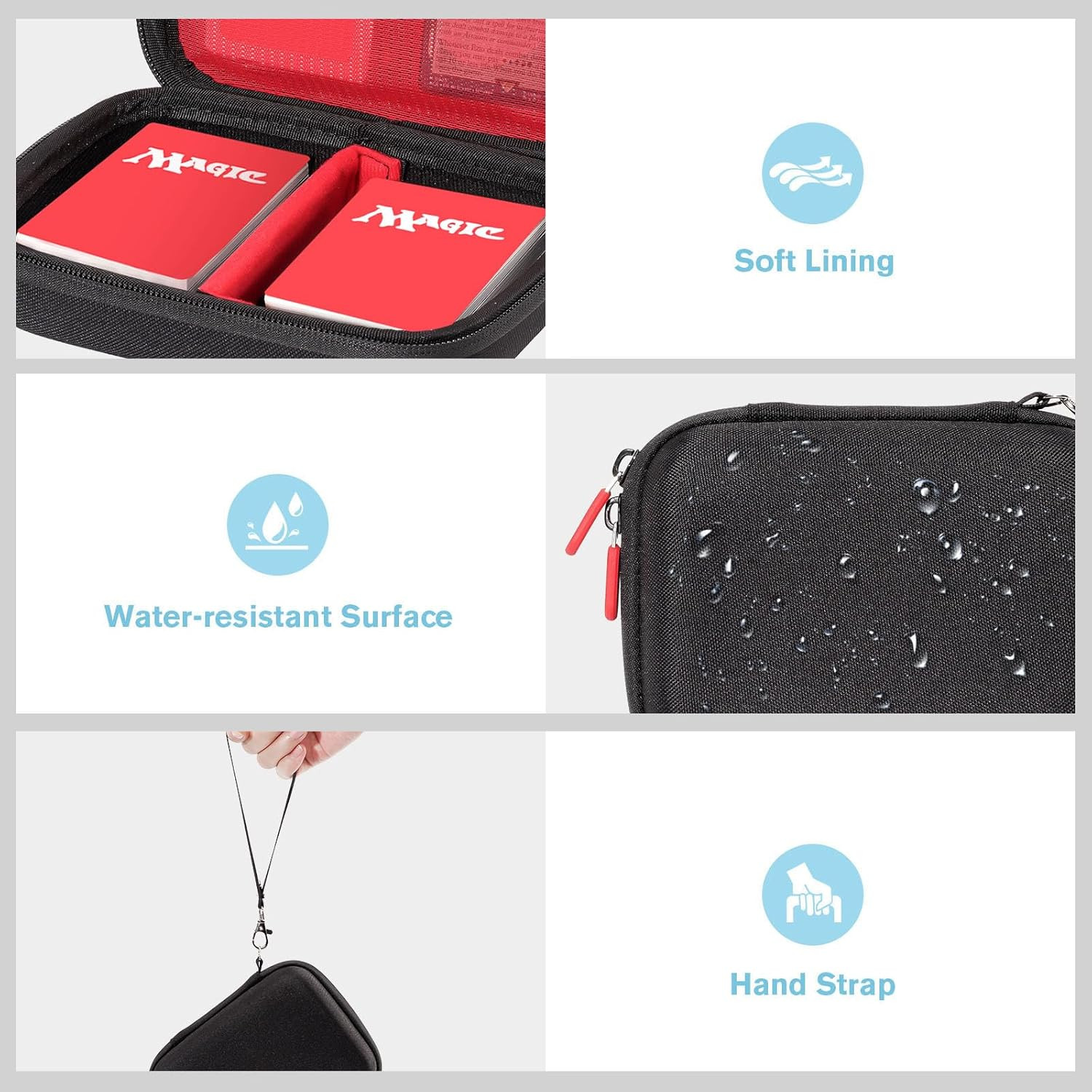 Collectible Trading Card Case, Hard Travel Carrying Storage Box Holds 300+ Cards