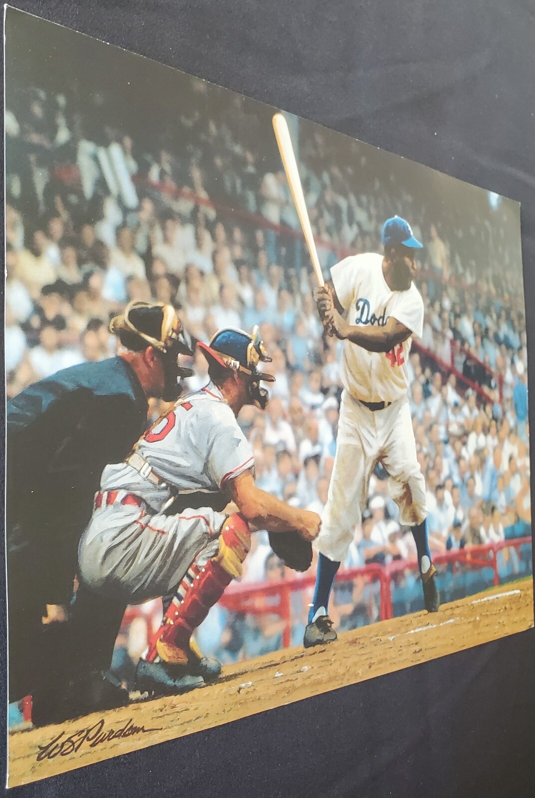 2014 Jackie Robinson Brooklyn Dodgers 8×10 Phillies MLB Commemorative Card