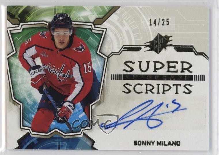2022-23 SPx Superscripts Gold 14/25 Sonny Milano #SS-SM Auto 1sr1