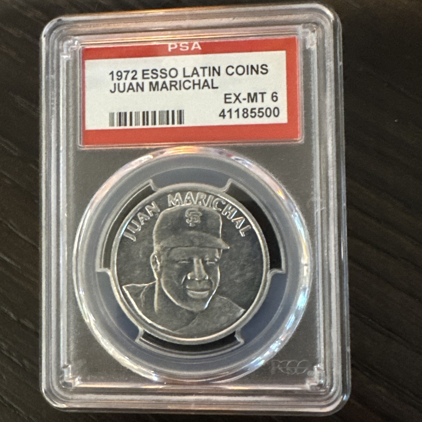 1972 Esso Oil Latin Coins Juan Marichal – PSA 6