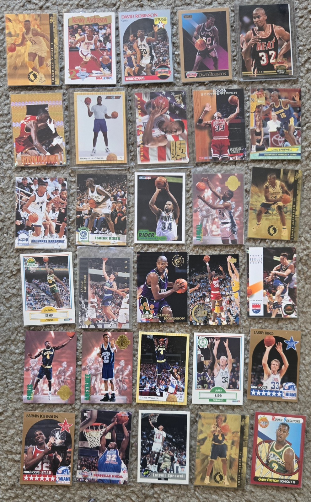 MLB, NFL, NBA 80’s & 90’s Card Lot – All Rookies, Inserts or Stars.