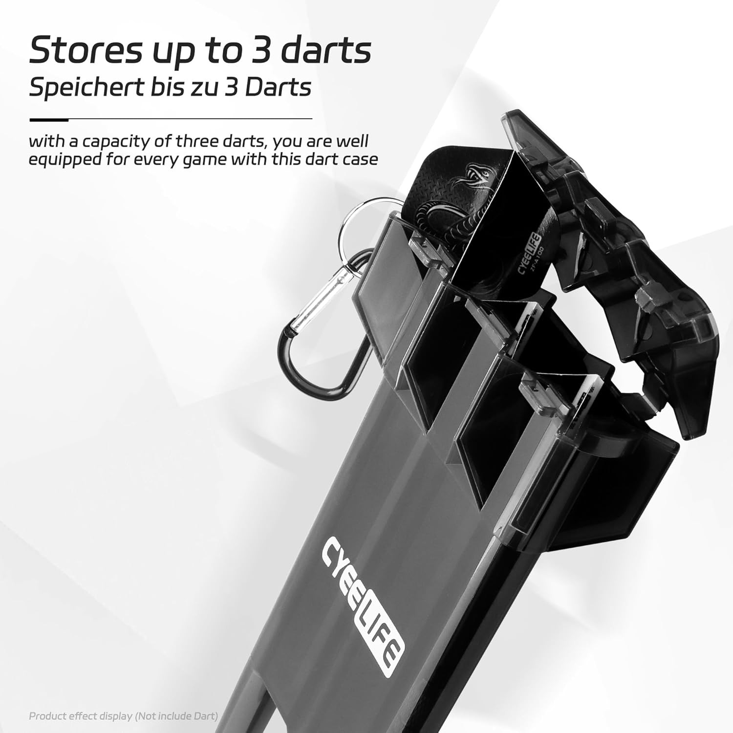 Dart Carrying Case: Adjustable, Portable Dart Storage Box with Key-Locking Clasp