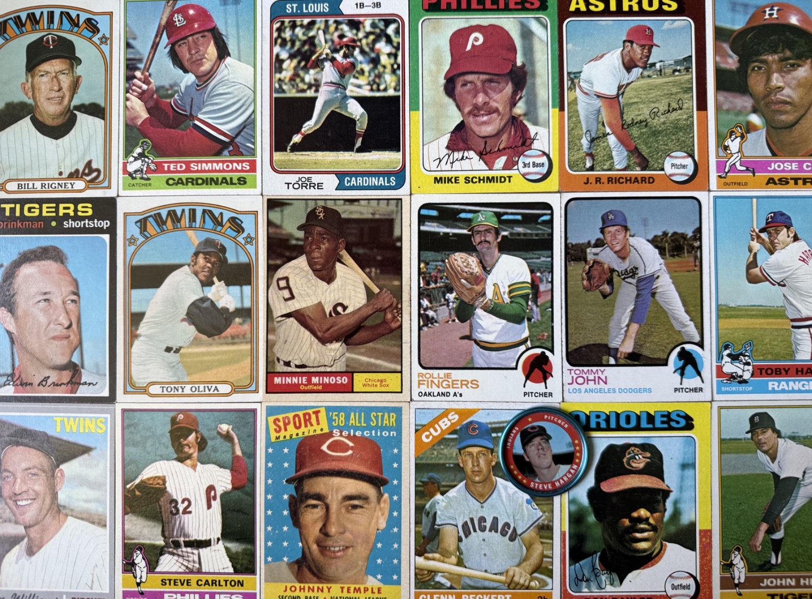 1958-1976 BASEBALL LOT (19 CARDS): HALL OF FAMERS AND STARS ONLY!