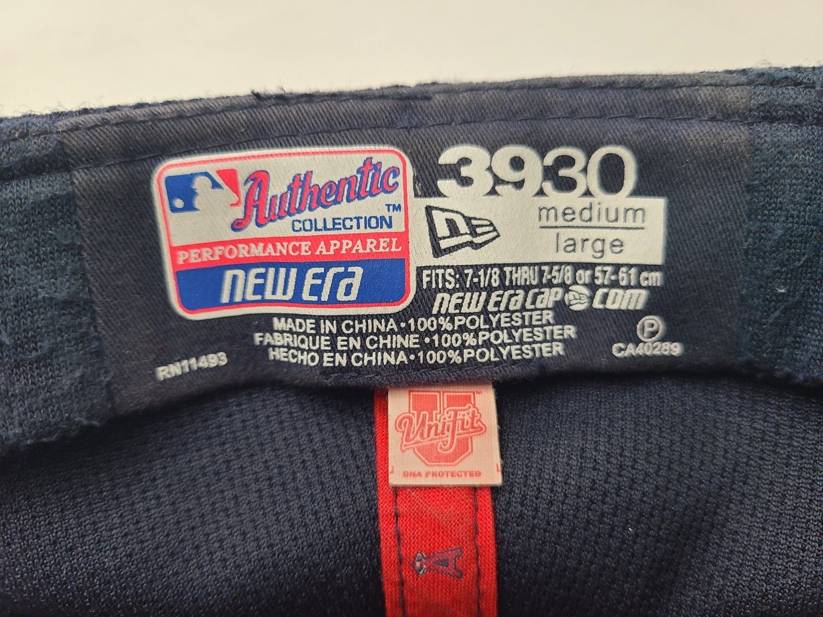 Anaheim Angels New Era 39Thirty Flex Fitted M-L Hat Cap Polyester MLB Blue Red