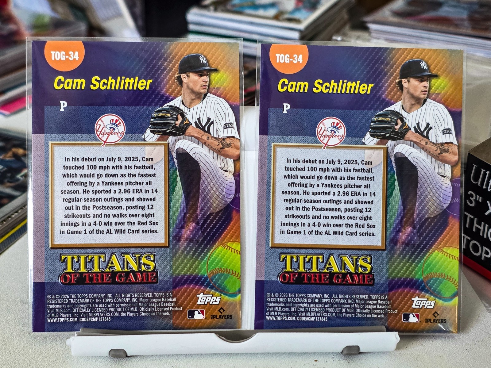 2026 Topps Series 2 Cam Schlittler 🔥 Orange Crackle 1/25 1st on Print! Yankees