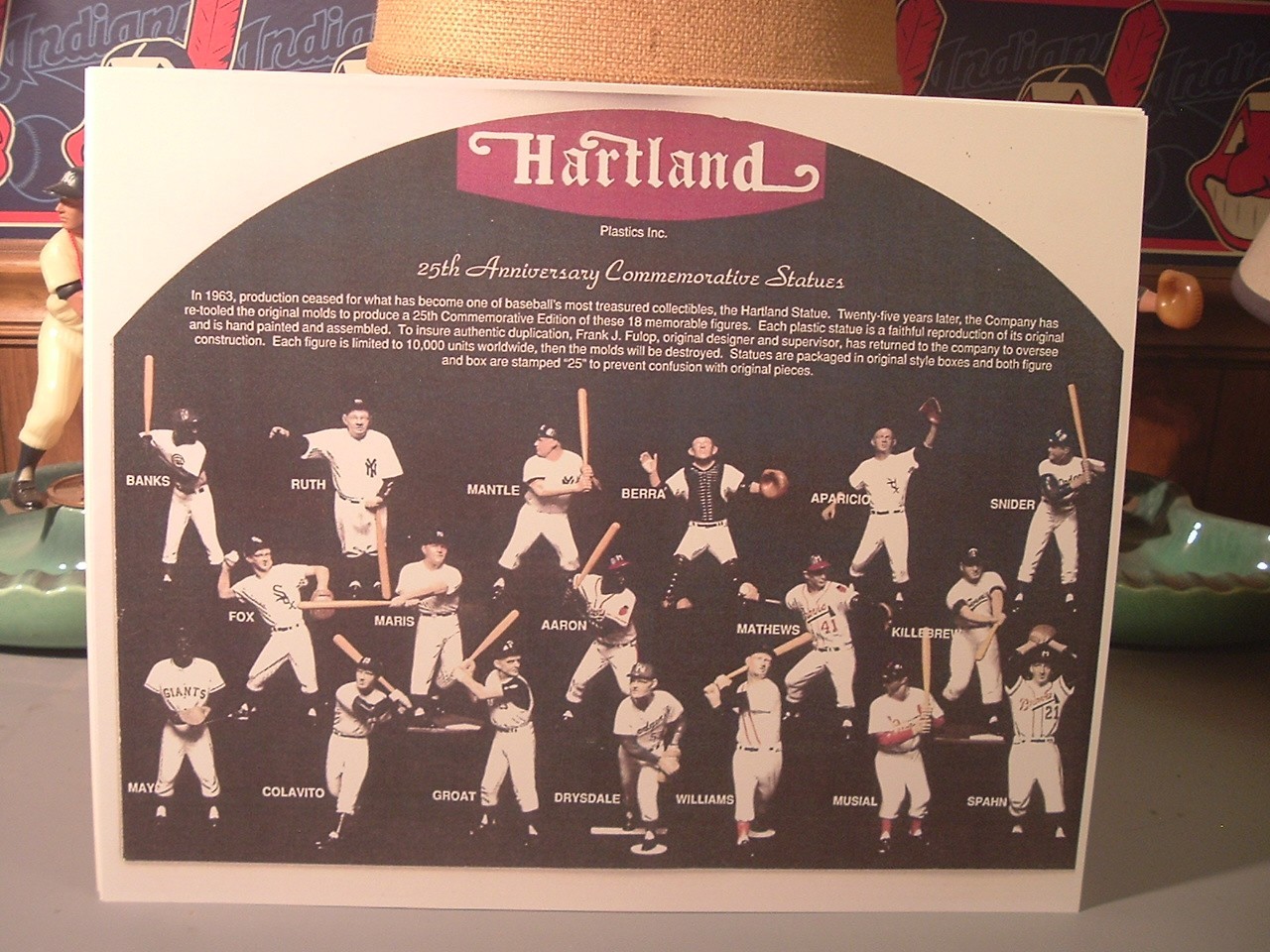 1988 Hartland Baseball Statue 25th Anniversary 13.5″ x 11″ Poster Print