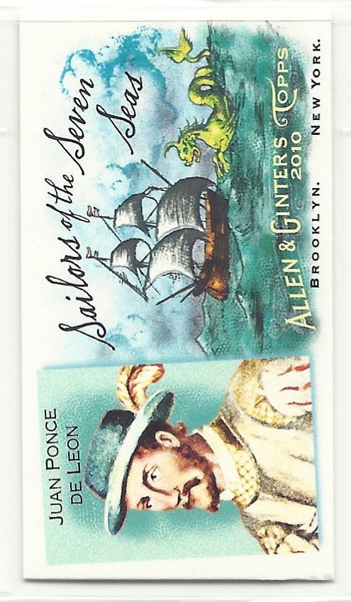 2010 Allen & Ginter Mini Sailors Juan Ponce De Leon
