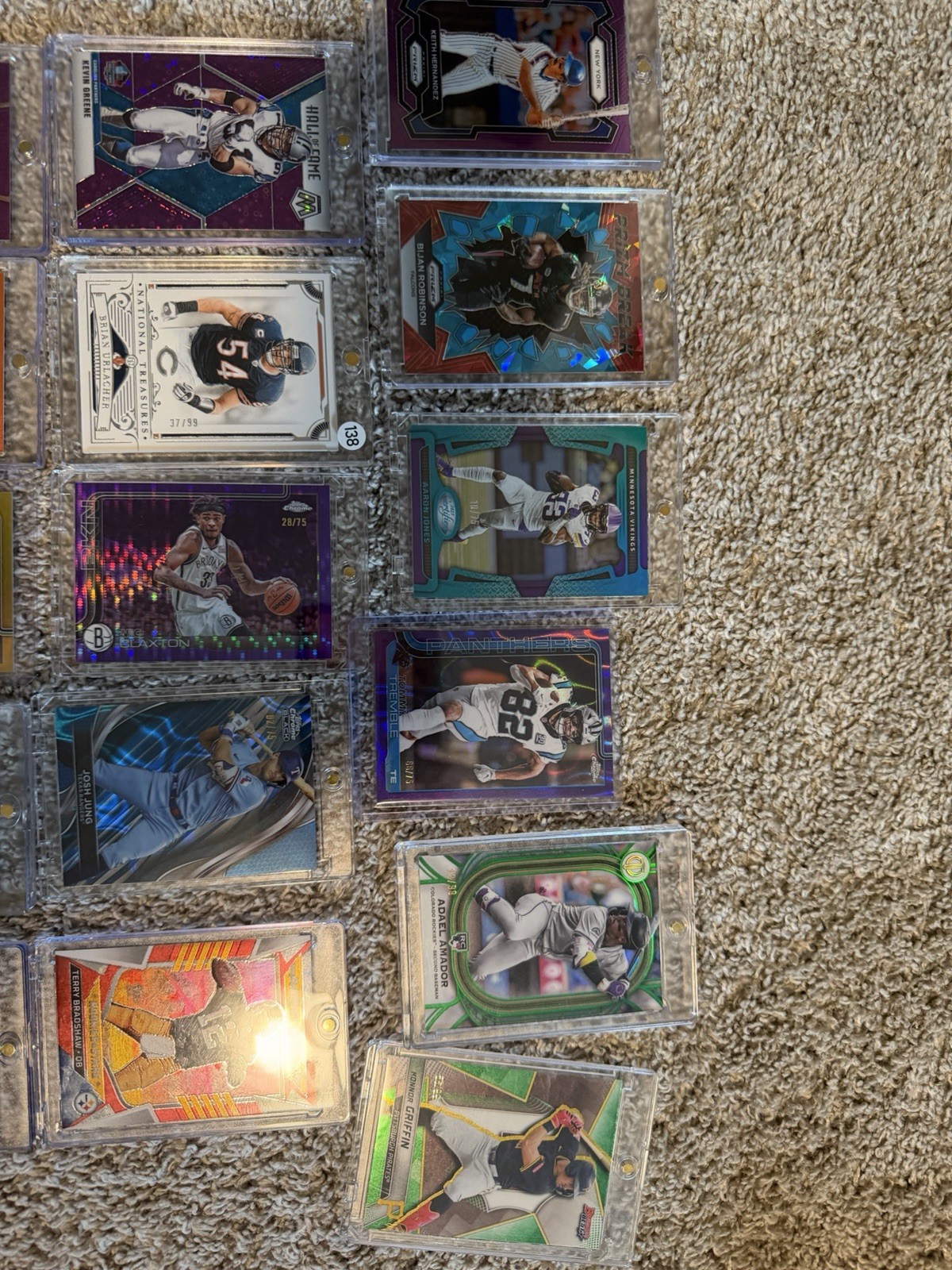 154 Sports Cards Baseball, Basketball, Football: All Cards Are #, Relic, Or Auto