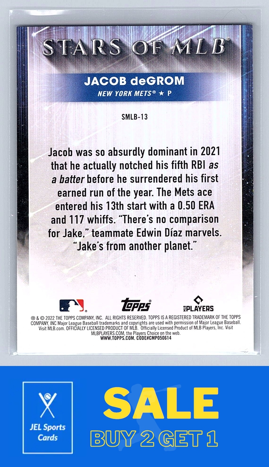 2022 Topps #SMLBC-13 Jacob deGrom