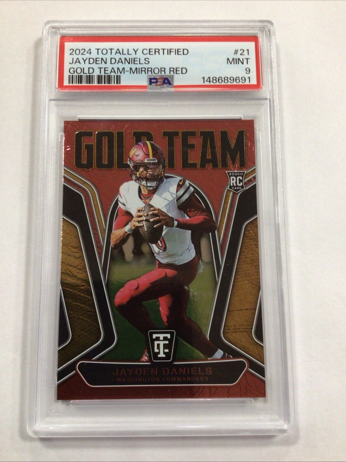 2024 Panini Totally Certified – Gold Team Jayden Daniels #21 Mirror Red /249