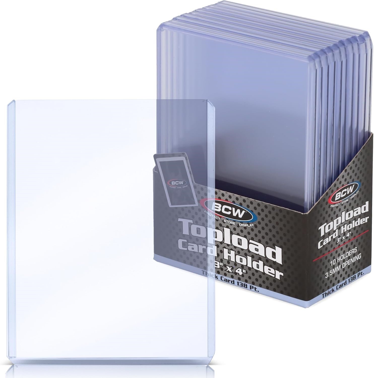 500 Thick Card Topload Holders 138 Pt 3×4 Rigid Clear Jersey Memorabilia Storage