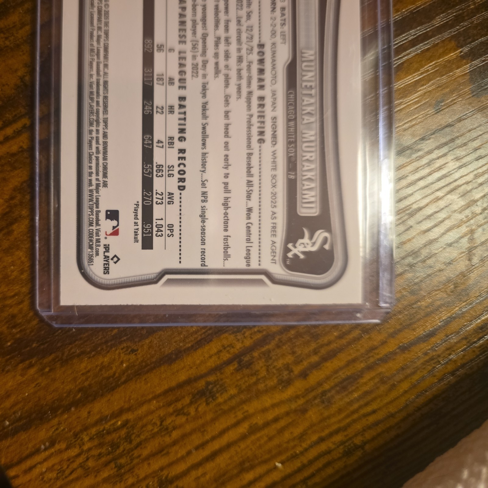 🔥 2026 Bowman Munetaka Murakami Chrome Navy Mojo Refractor #/175 RC 🔥
