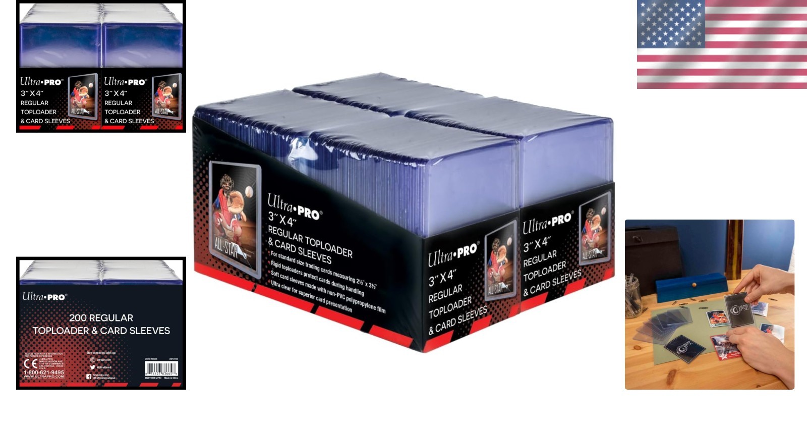 3″ x 4″ Toploader and Sleeve Bundle – Protect Your Trading Cards (200ct)