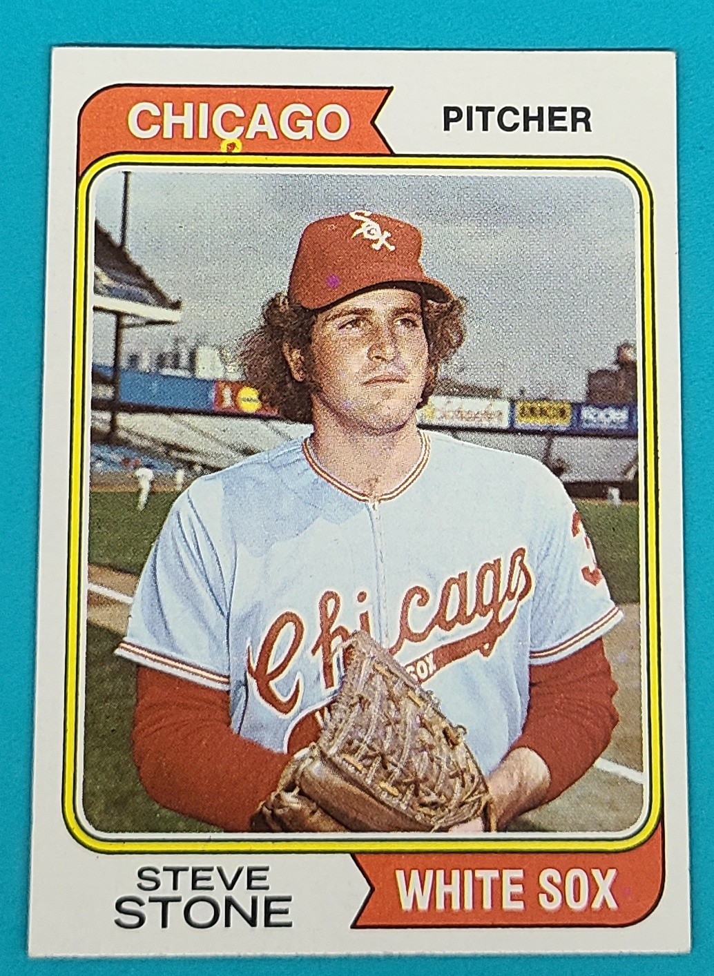 1974 Topps #486 Steve Stone Chicago White Sox Baseball Card H5
