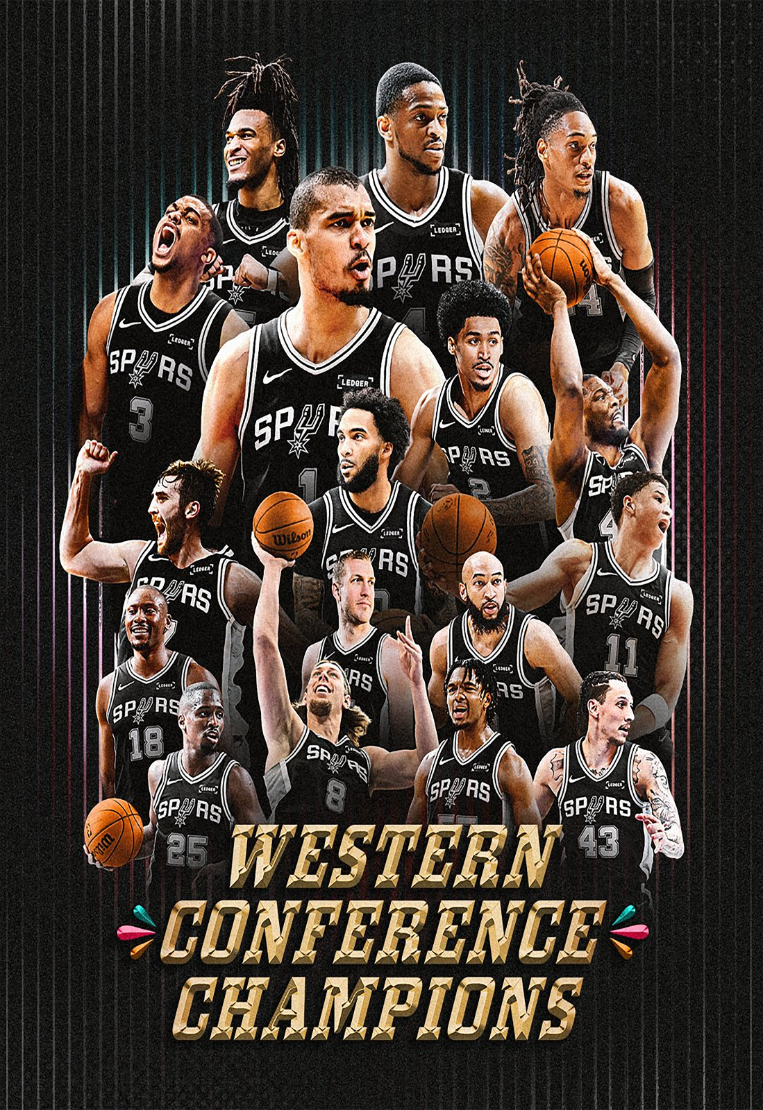 San Antonio Spurs 2026 Western Conference Champions Poster Multiple Sizes Spurs