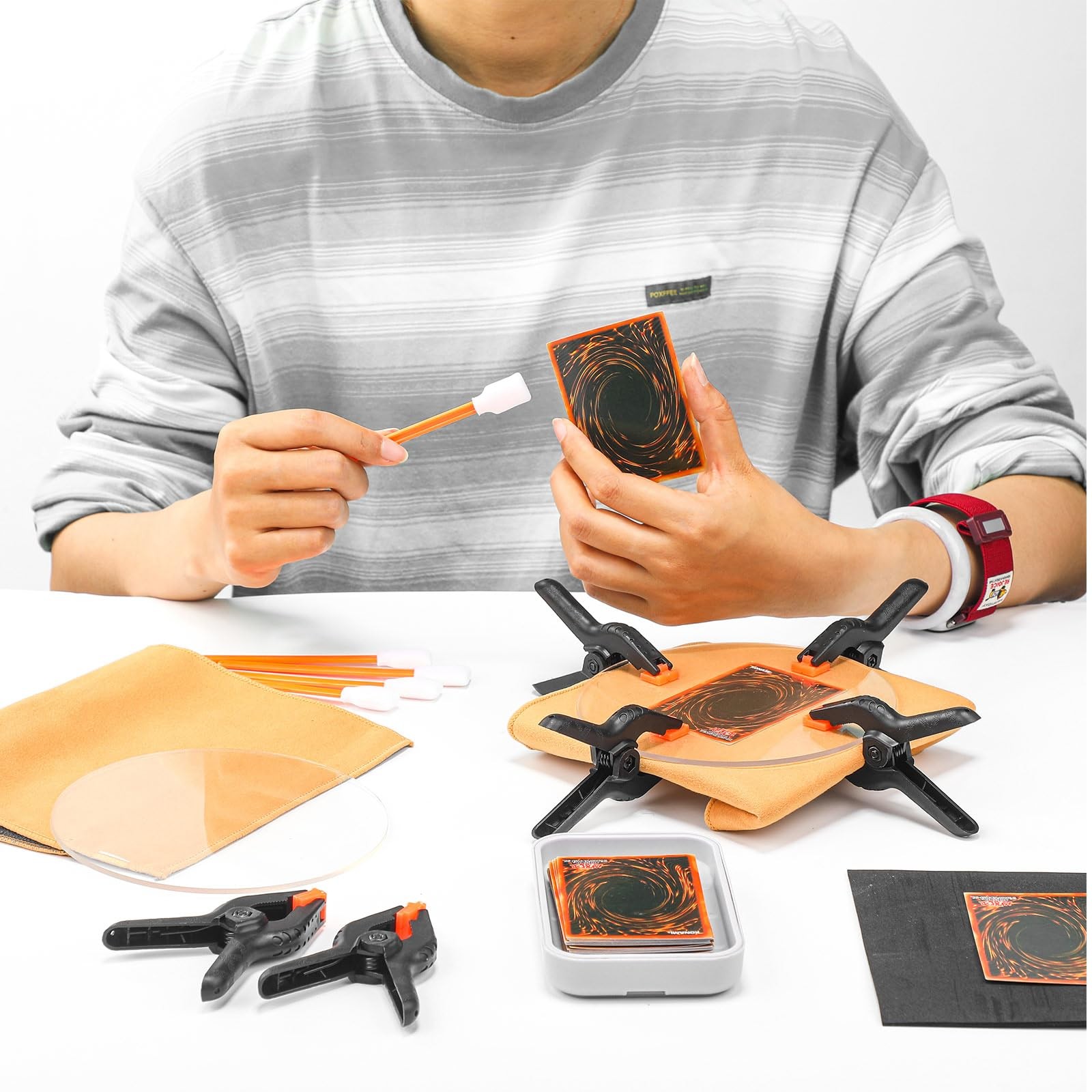 228PCS Trading Card Flattening Cleaning Kit for TCG Collectors Supplies
