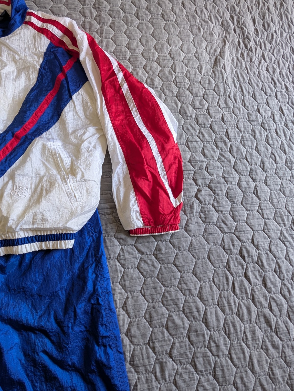 Vintage JC Penny Exclusive USA Olympics Wind Pant/ Wind Jacket Set: See Details