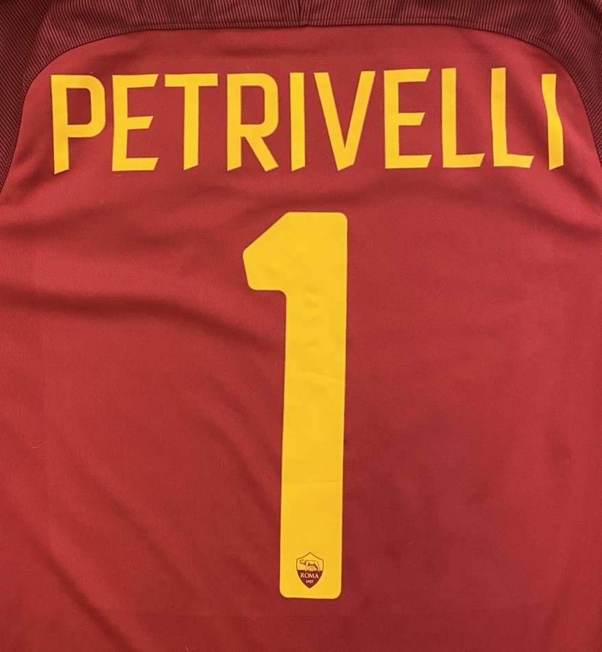 AS Roma Siamo Noi Nike Soccer Jersey SZ M Petrivelli 2017 Futbol Italy