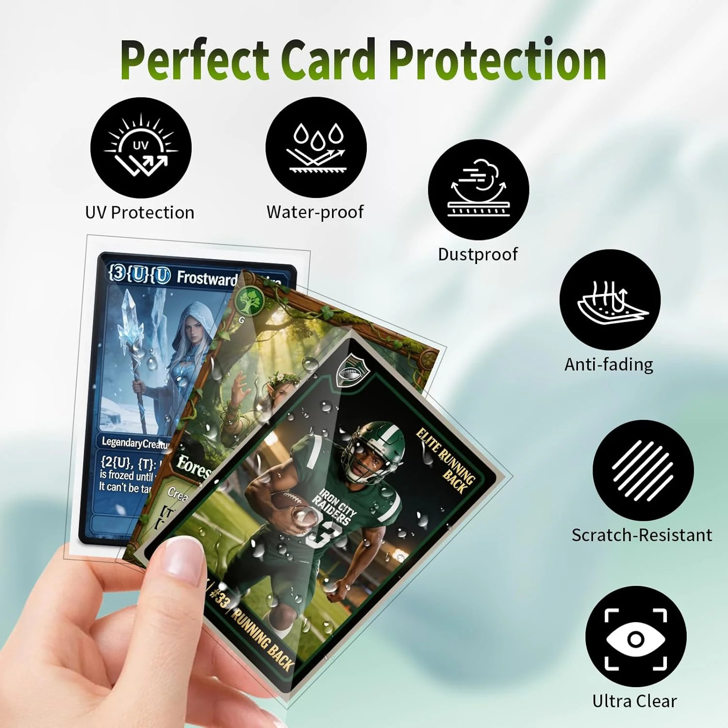 600 Counts Card Sleeves for Trading Cards, Soft Penny Sleeves Clear Baseball Car