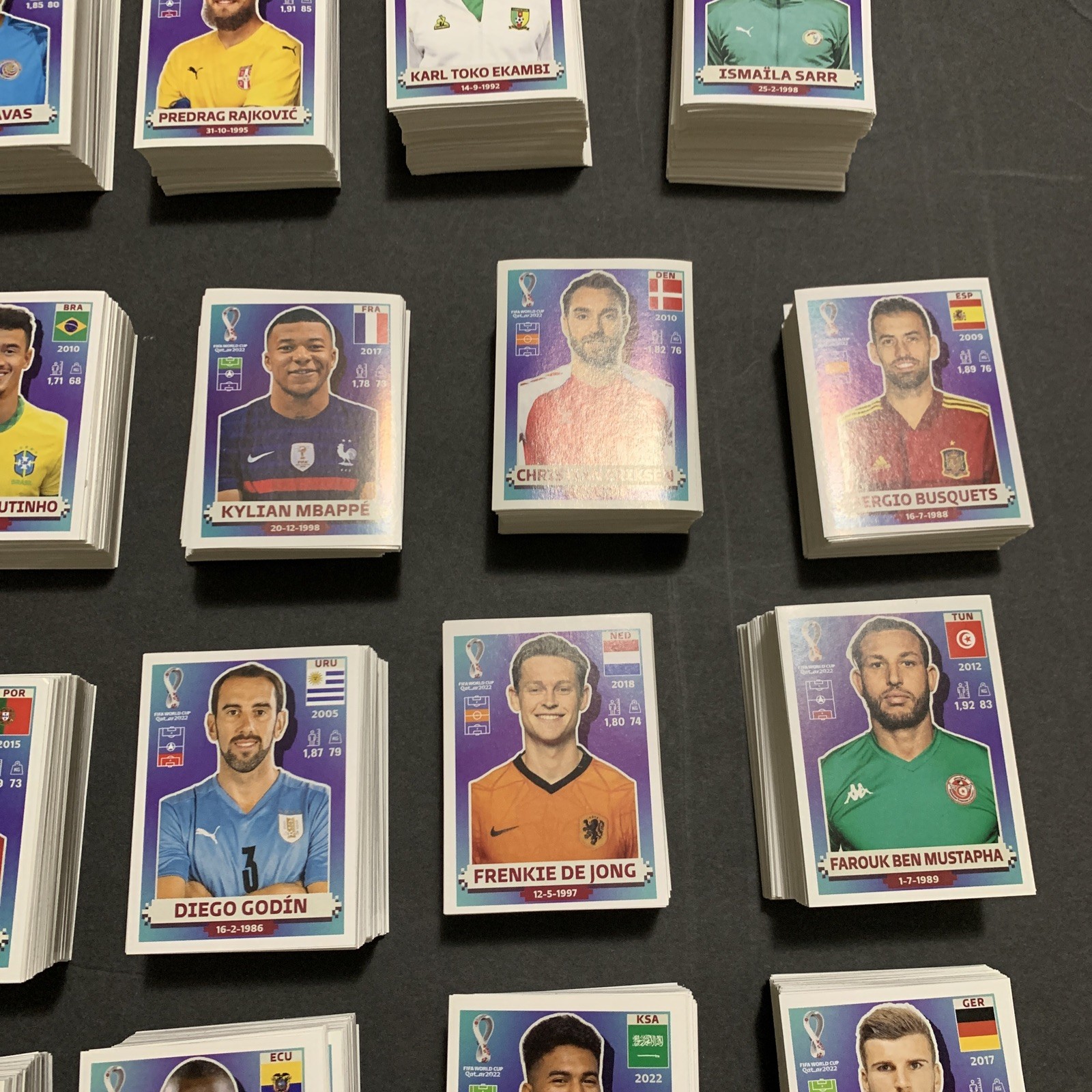 Panini 2022 Qatar Fifa World Cup Stickers Lot Of 100 NO DUPLICATES