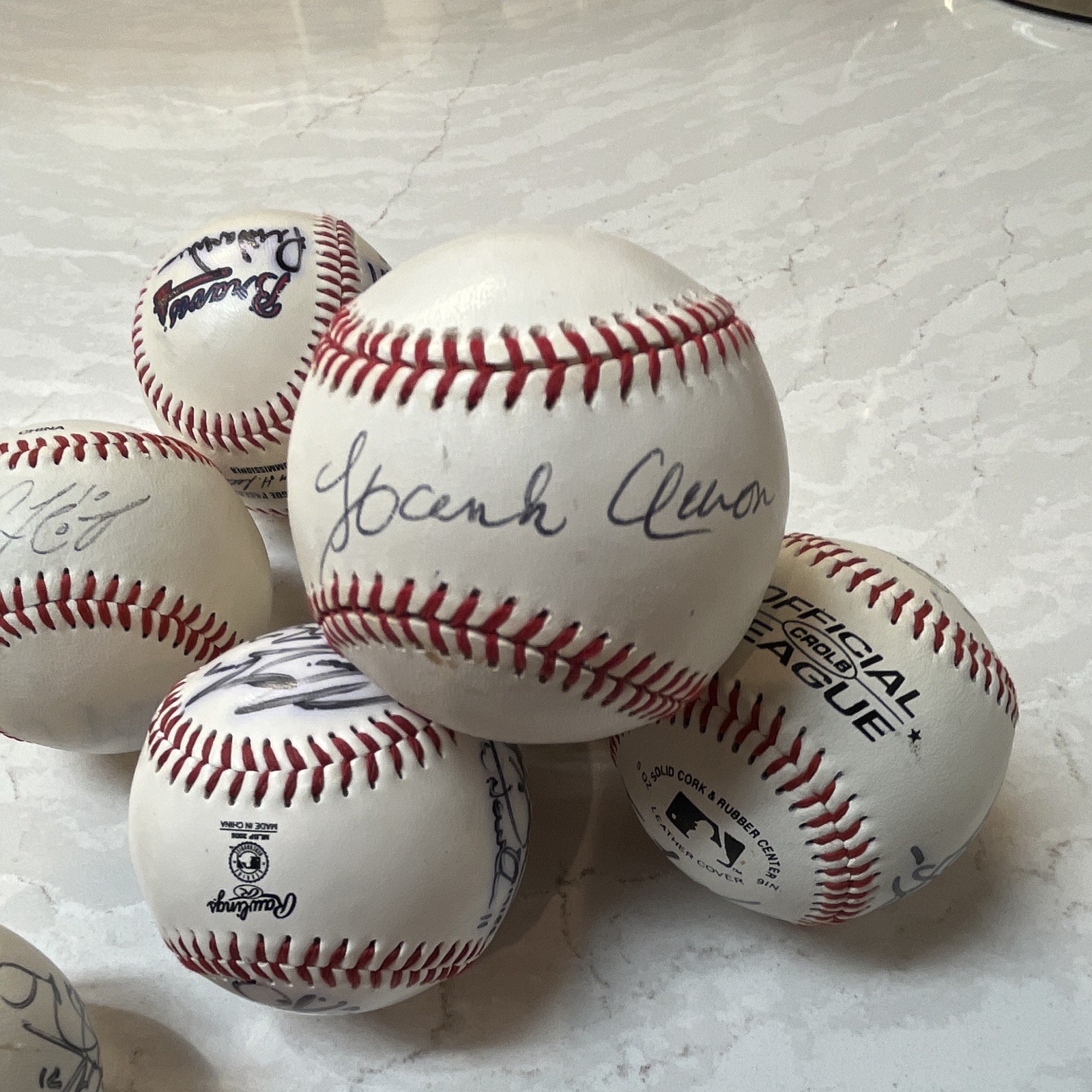 Lot of Official League Signed Baseballs – Multiple Autographs! Hank Aaron+