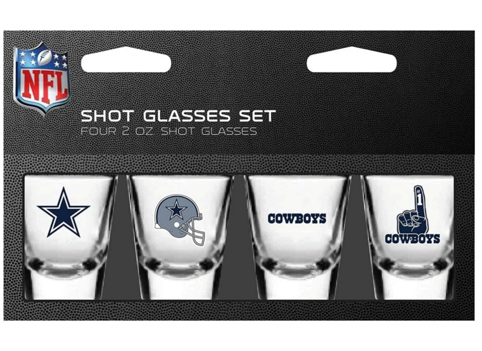 NFL Team 2oz Shot Glasses Set 4 Pack- Gift Set