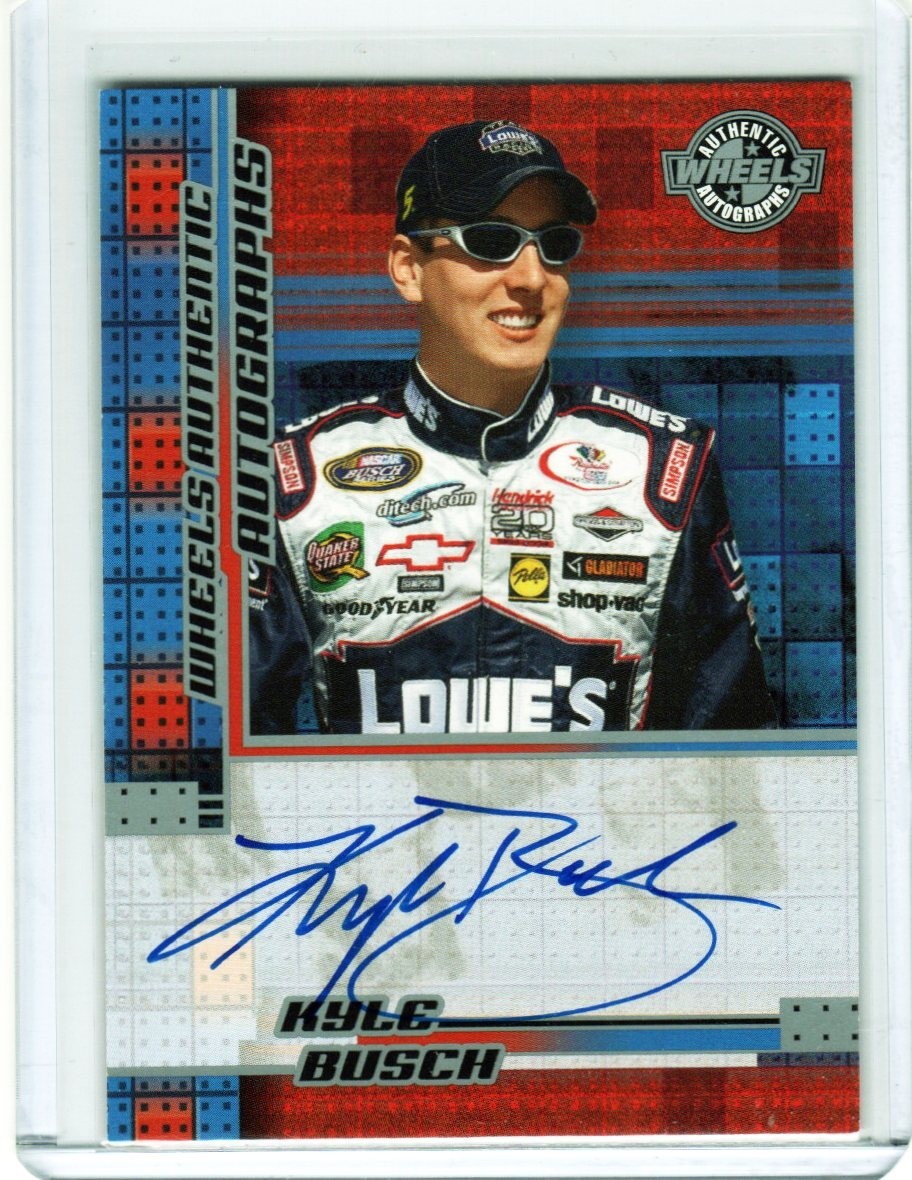 2004 WHEELS Kyle Busch Lowes ROOKIE AUTO CARD!