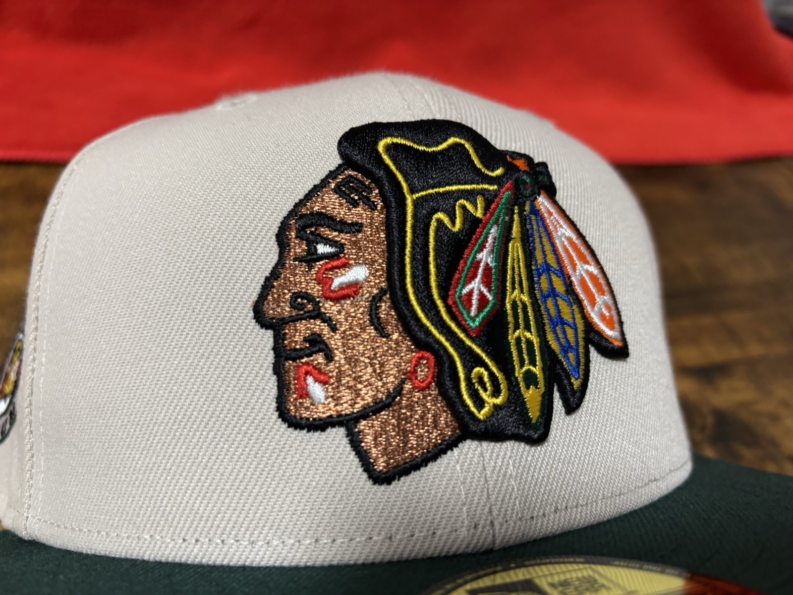 Chicago Blackhawks Chicago Stadium Stone Green New Era Fitted Size 7 7/8 Gray UV