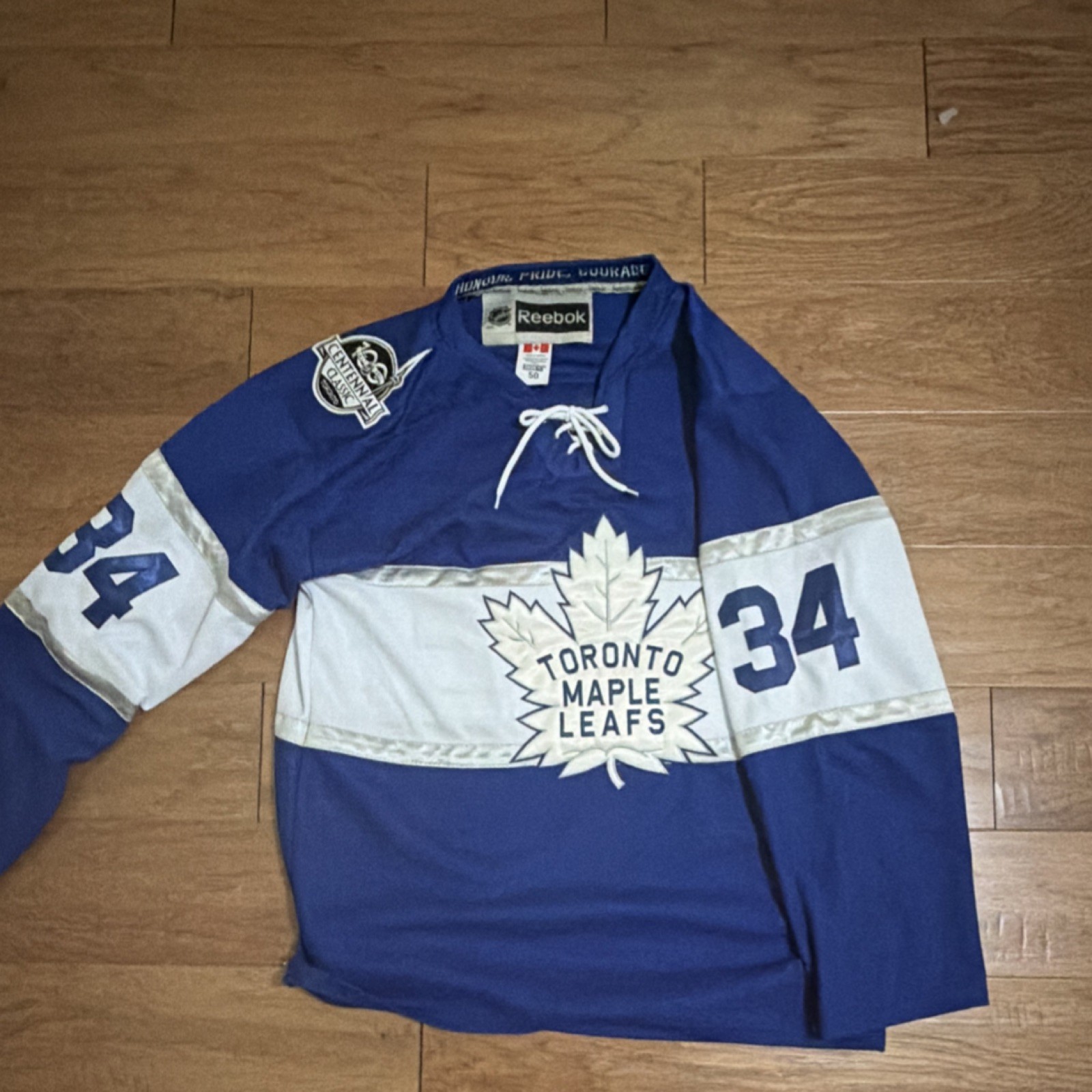 Auston Matthews Jersey – Size 50 Reebok Maple Leafs #34 Centennial Classic