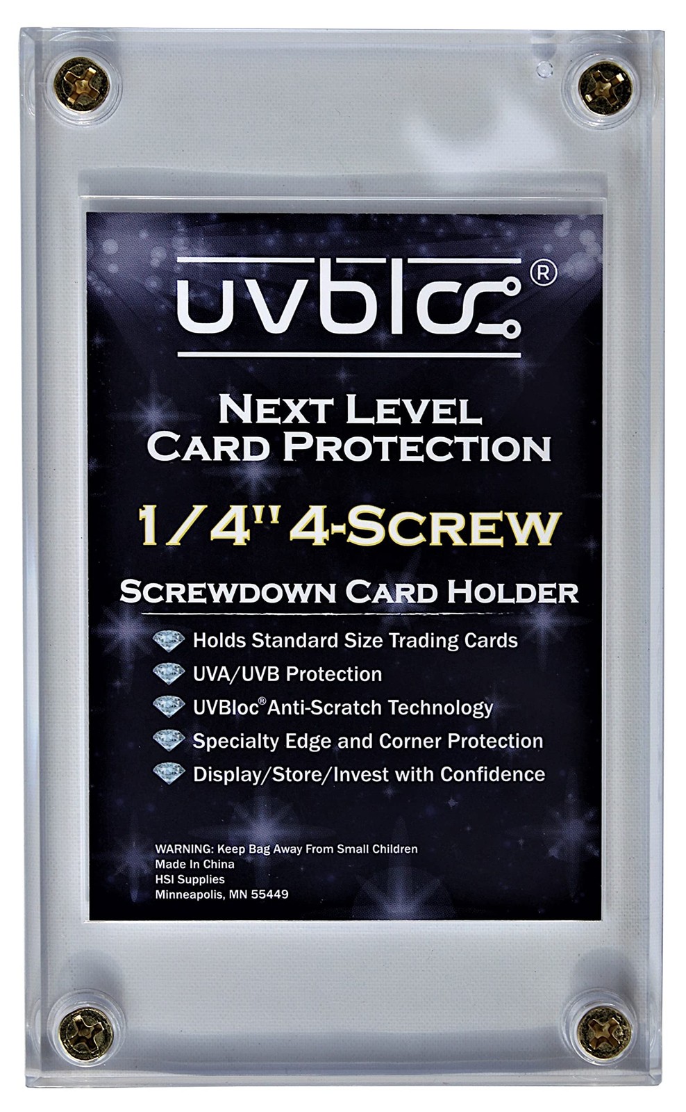 Baseball Card Holder Cases 5 Pack Protectors Hard Plastic Screw Down 35pt Sle…