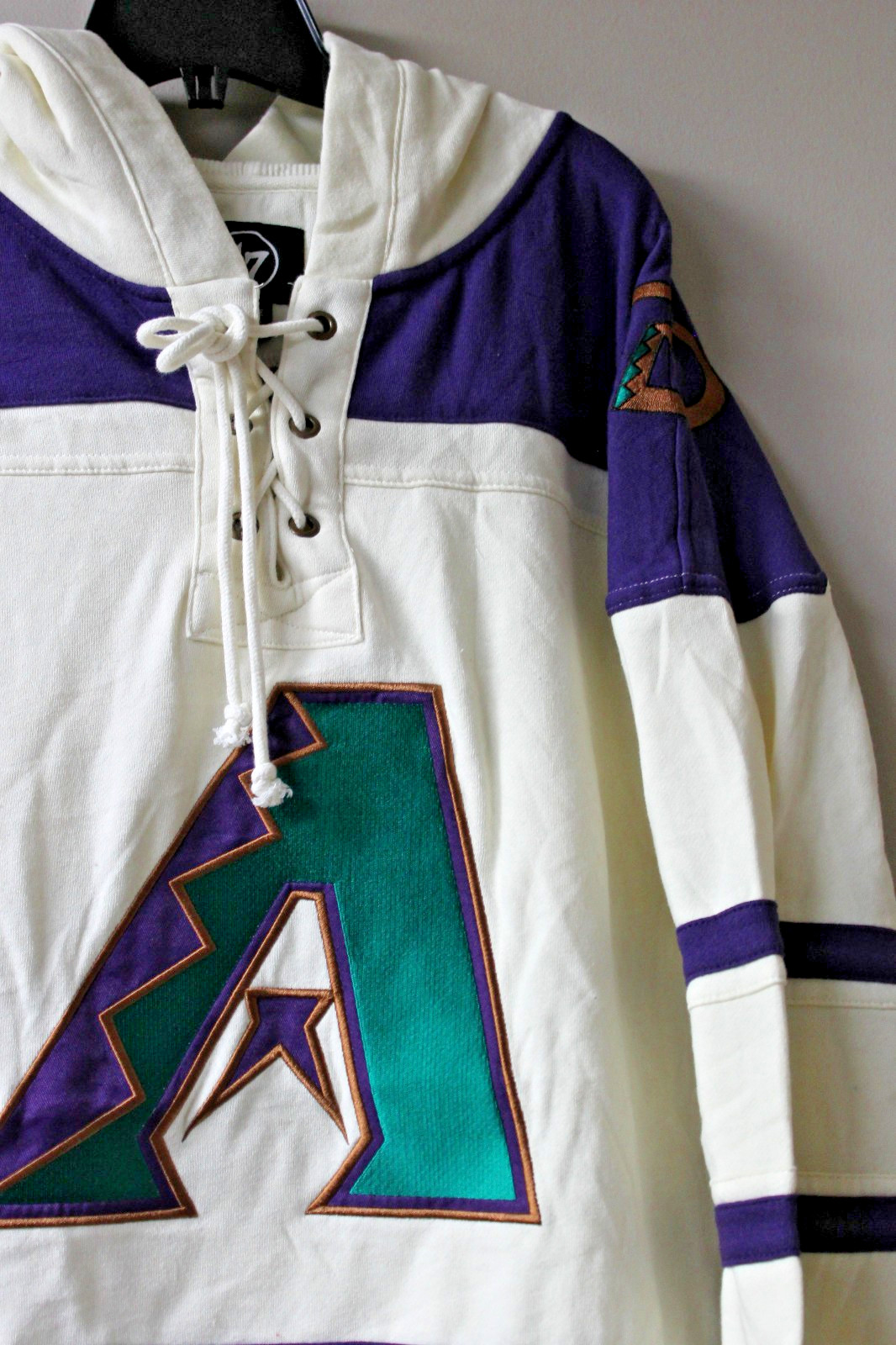 New MLB Arizona Diamondbacks Lacer jersey style mid weight cotton hoodie men XL