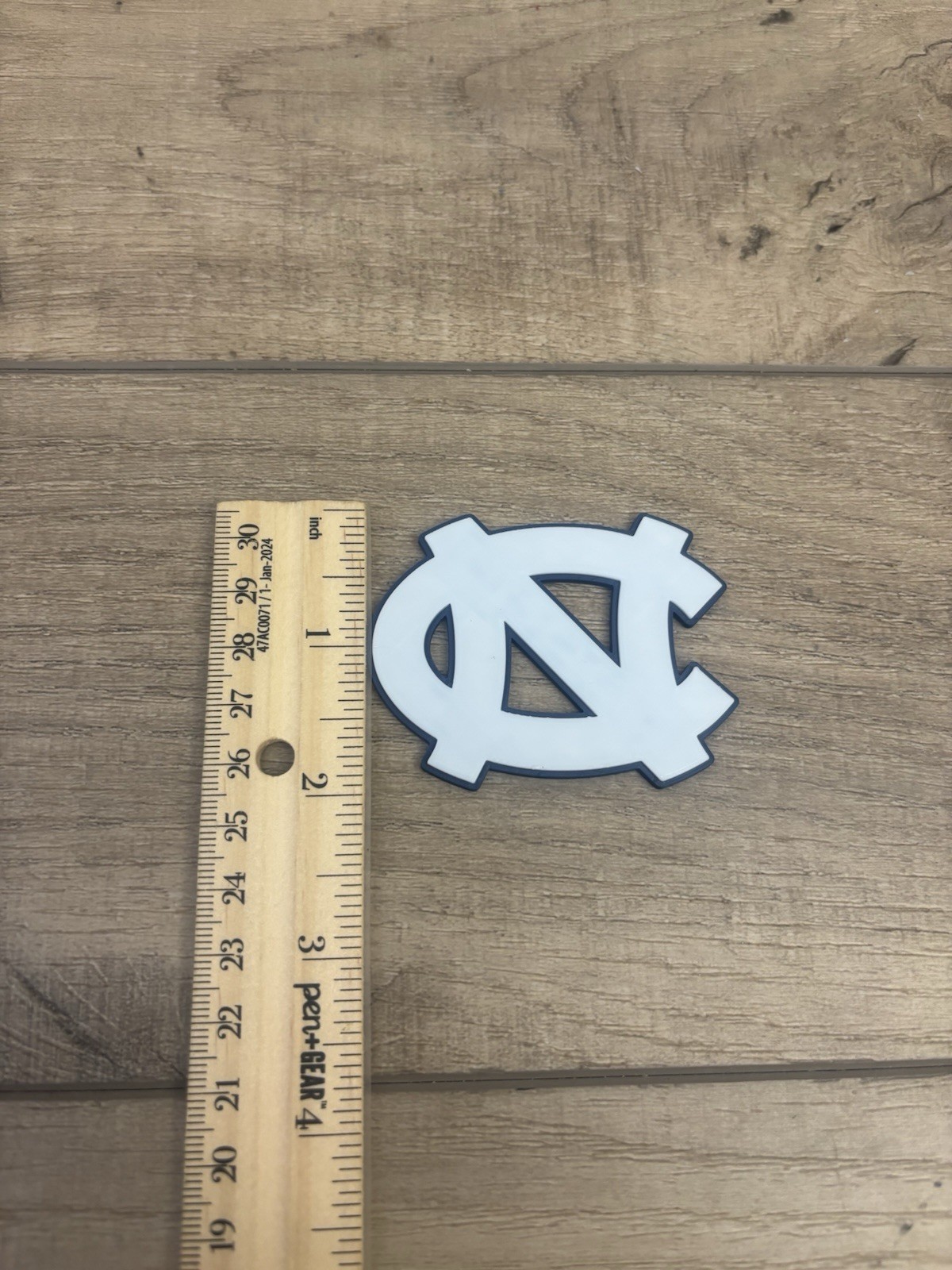North Carolina Full Size Raised 3-D Batting Helmet Logo. 2” Tall. See Details!