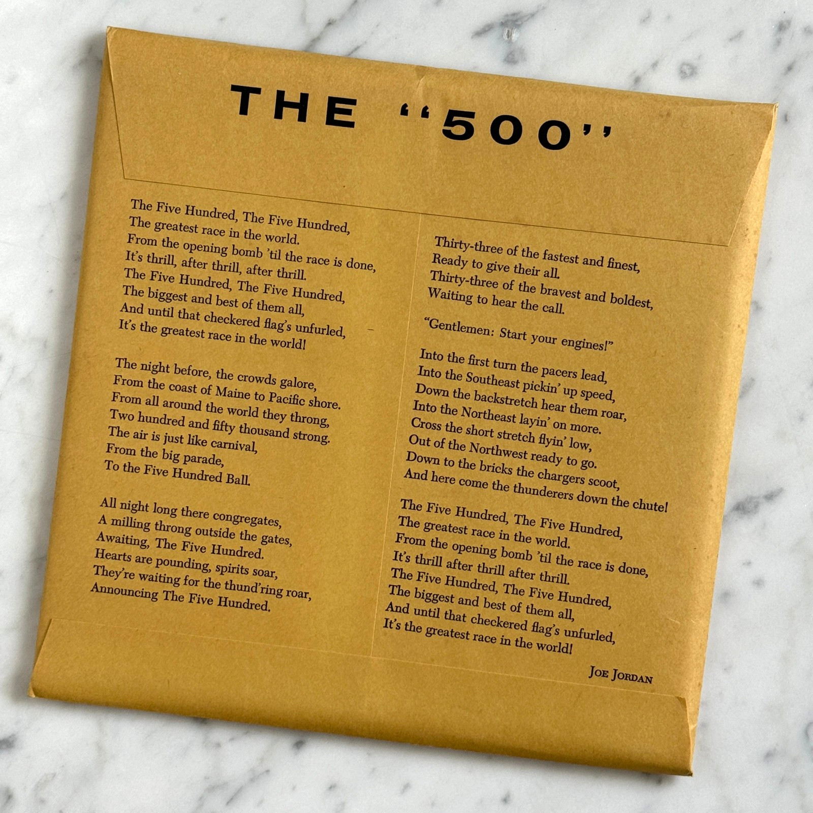 NOS Indy 500 Sealed Vinyl Record EP 1961 – IU Back Home Again – Singing Hoosiers