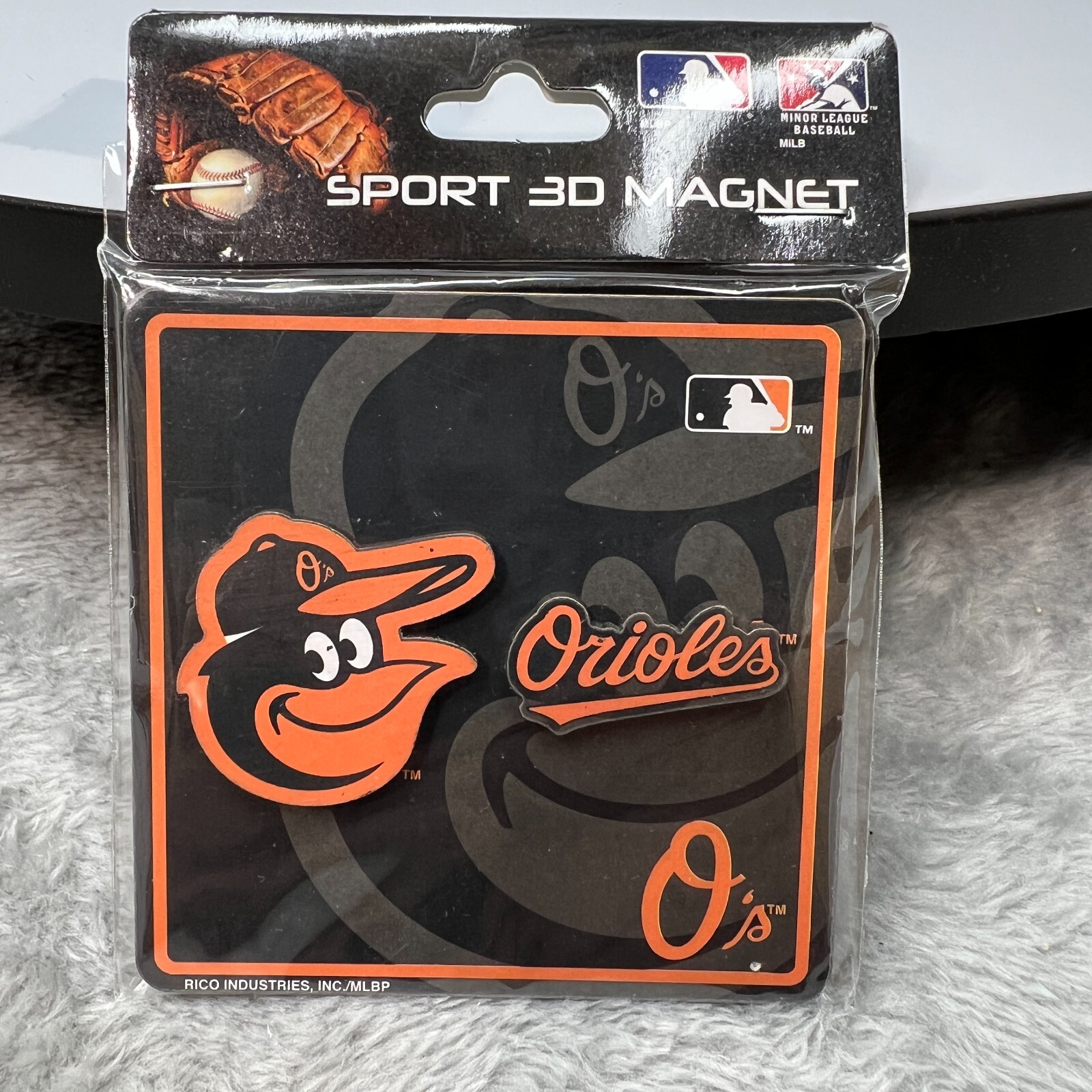 2pk Baltimore Orioles Magnet 3D Wooden Style 3×3 Collectibles MLB Official Merch