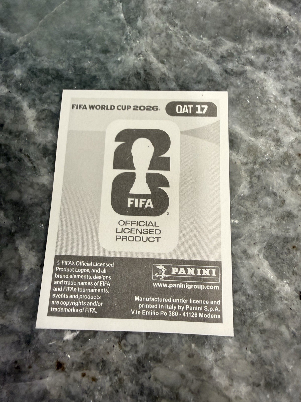 QAT17 panini fifa world cup 2026 sticker Blue Border