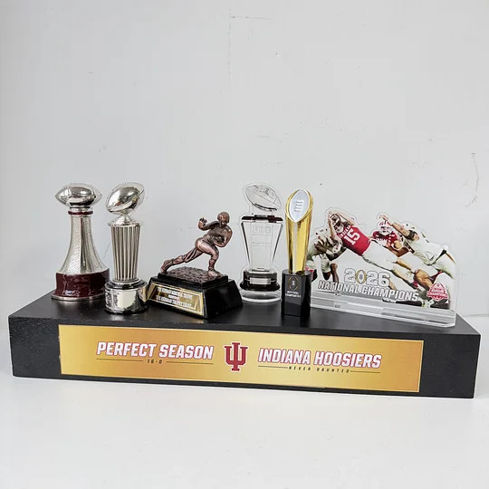 2025-26 Indiana Hoosiers Championship 10cm 4 Metal Trophy& Acrylic Trophy W/Case