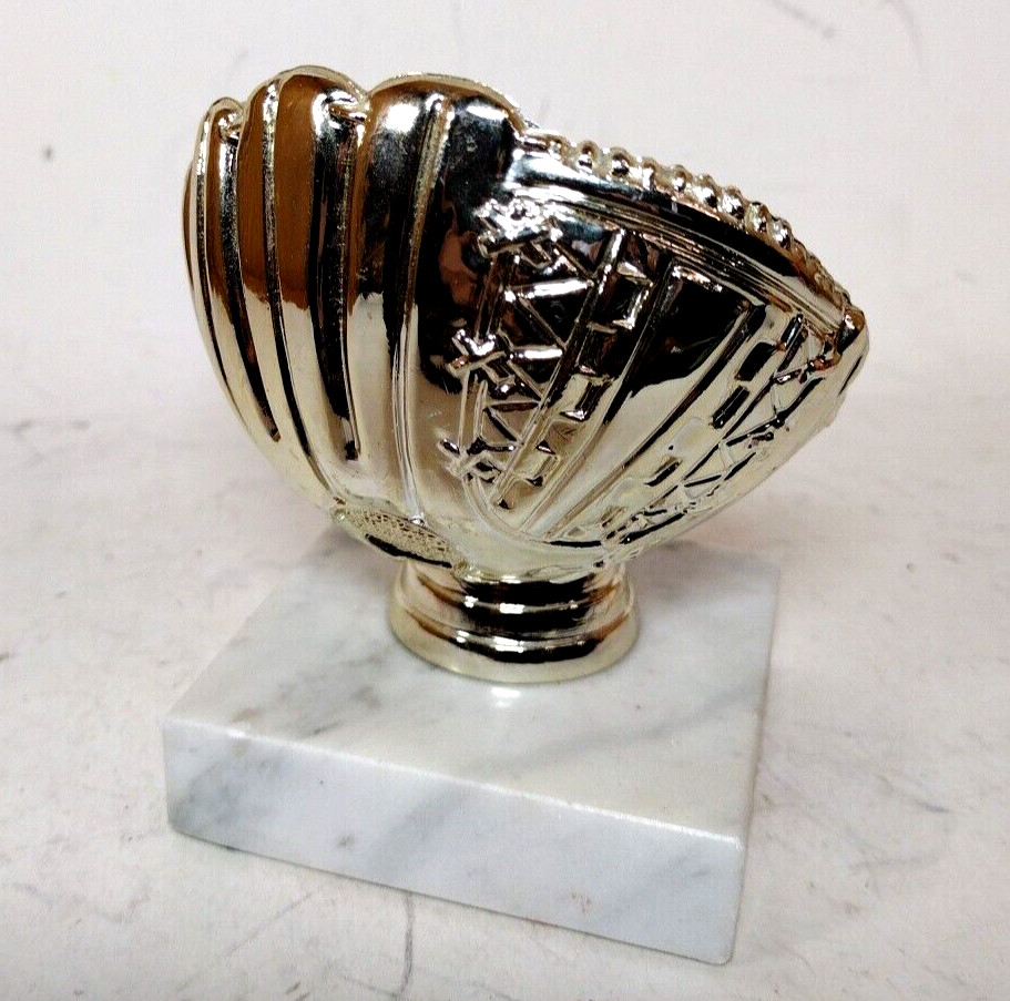 Vintage Trophy Style Prize Baseball Holder White Marble Base Made In Italy