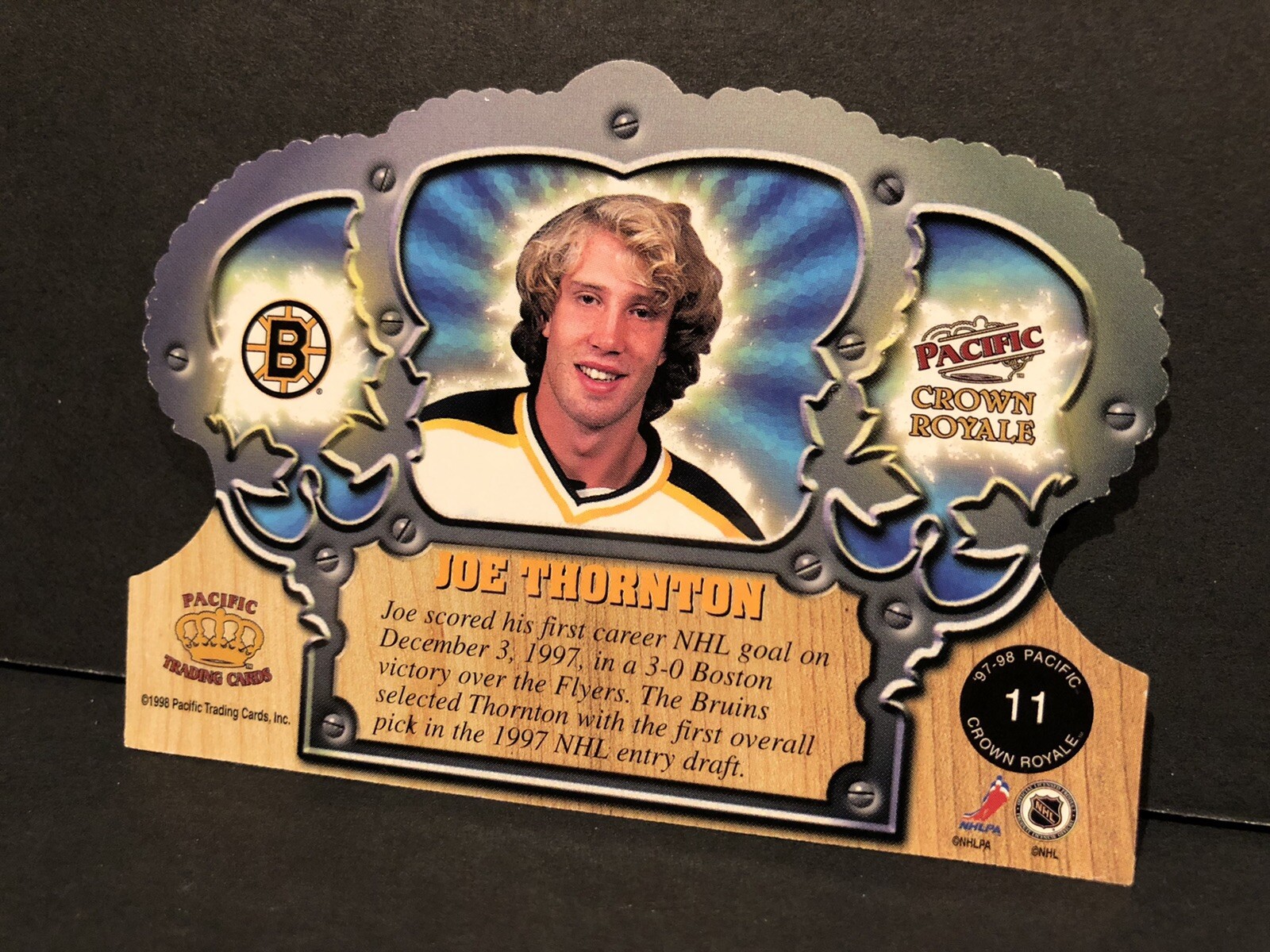 1997-98 Pacific Crown Royale Silver Joe Thornton #11 Boston Bruins Hockey NHL!