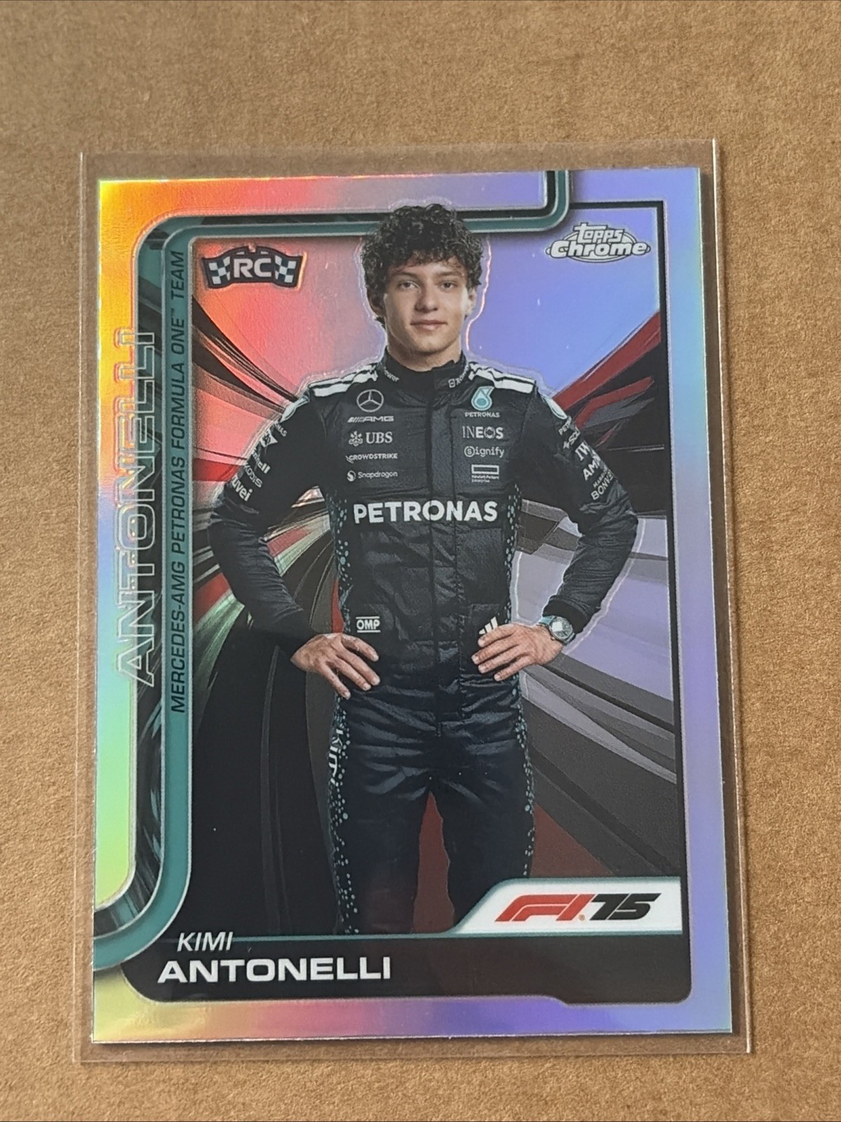 2025 Topps Chrome Formula 1 – F1 Drivers Andrea Kimi Antonelli #8 Refractor (RC)