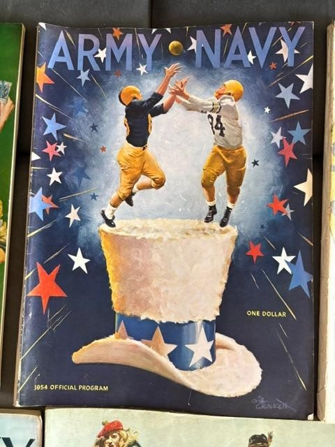 Vtg 1950’s/60’s/70’s-era ARMY vs. NAVY College NCAA Game Program Lot (12)