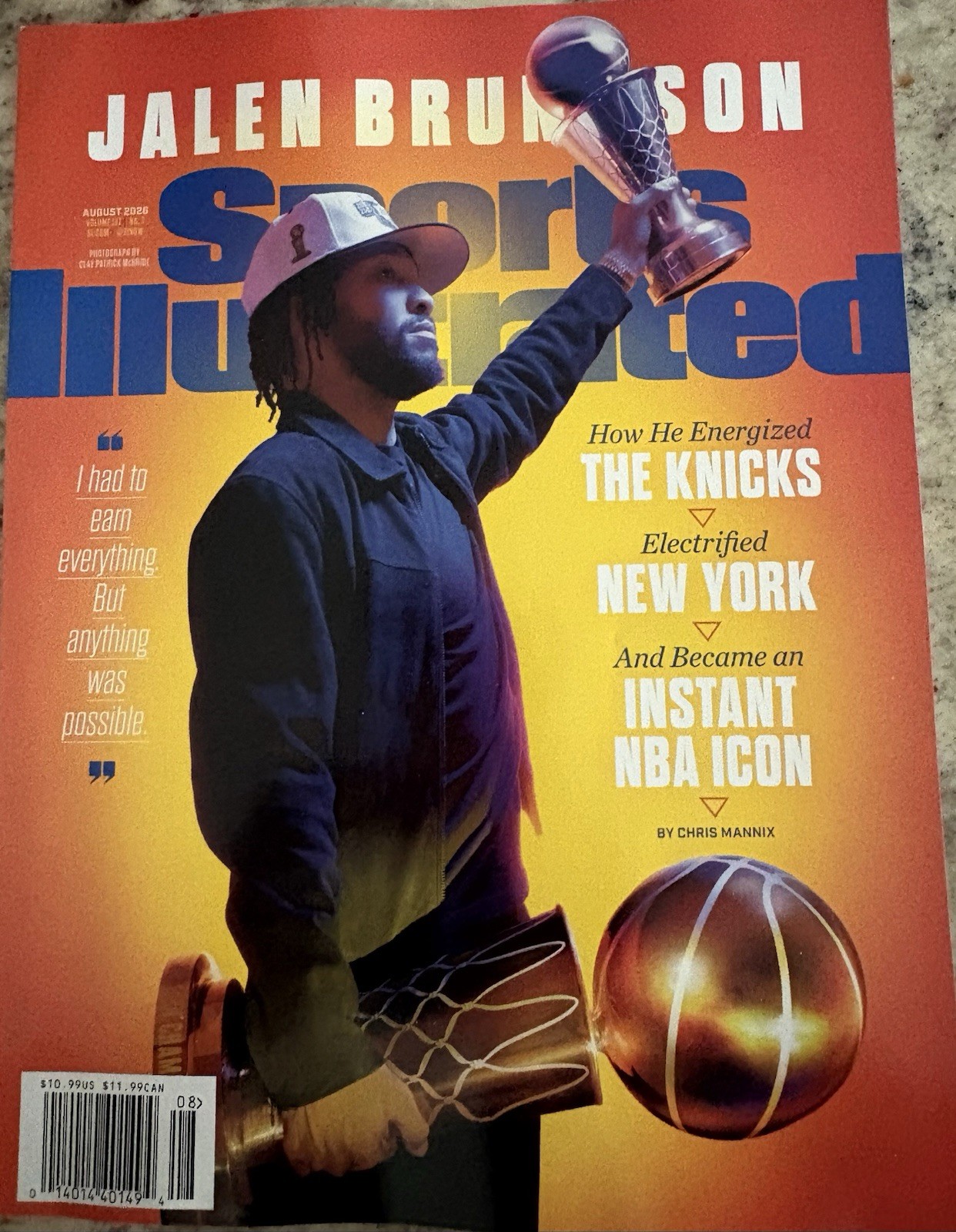 NY KNICKS JALEN BRUNSON SPORTS ILLUSTRATED MAGAZINE AUGUST 2026. IN HAND!!