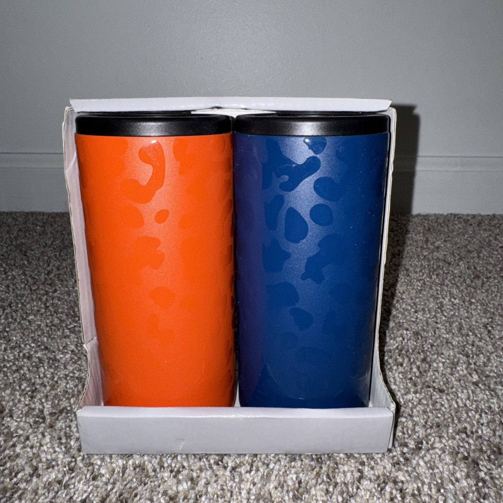 Auburn Tigers Slim Can 12 Oz Stainless Steel Set Of 2