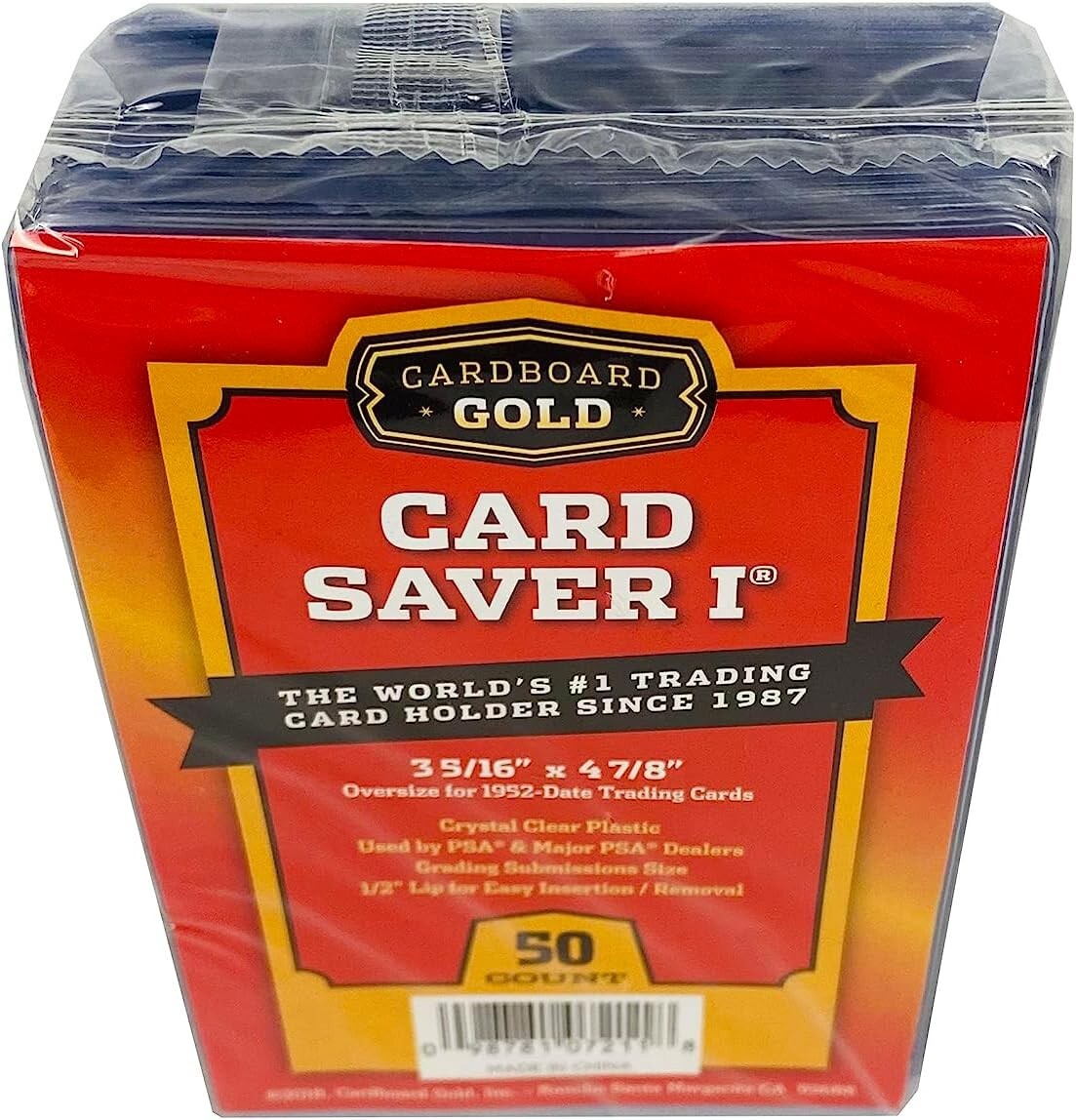 (750) Cardboard Gold Card Saver I 1 Semi Rigid PSA Grading Holders 1/2″ Lip