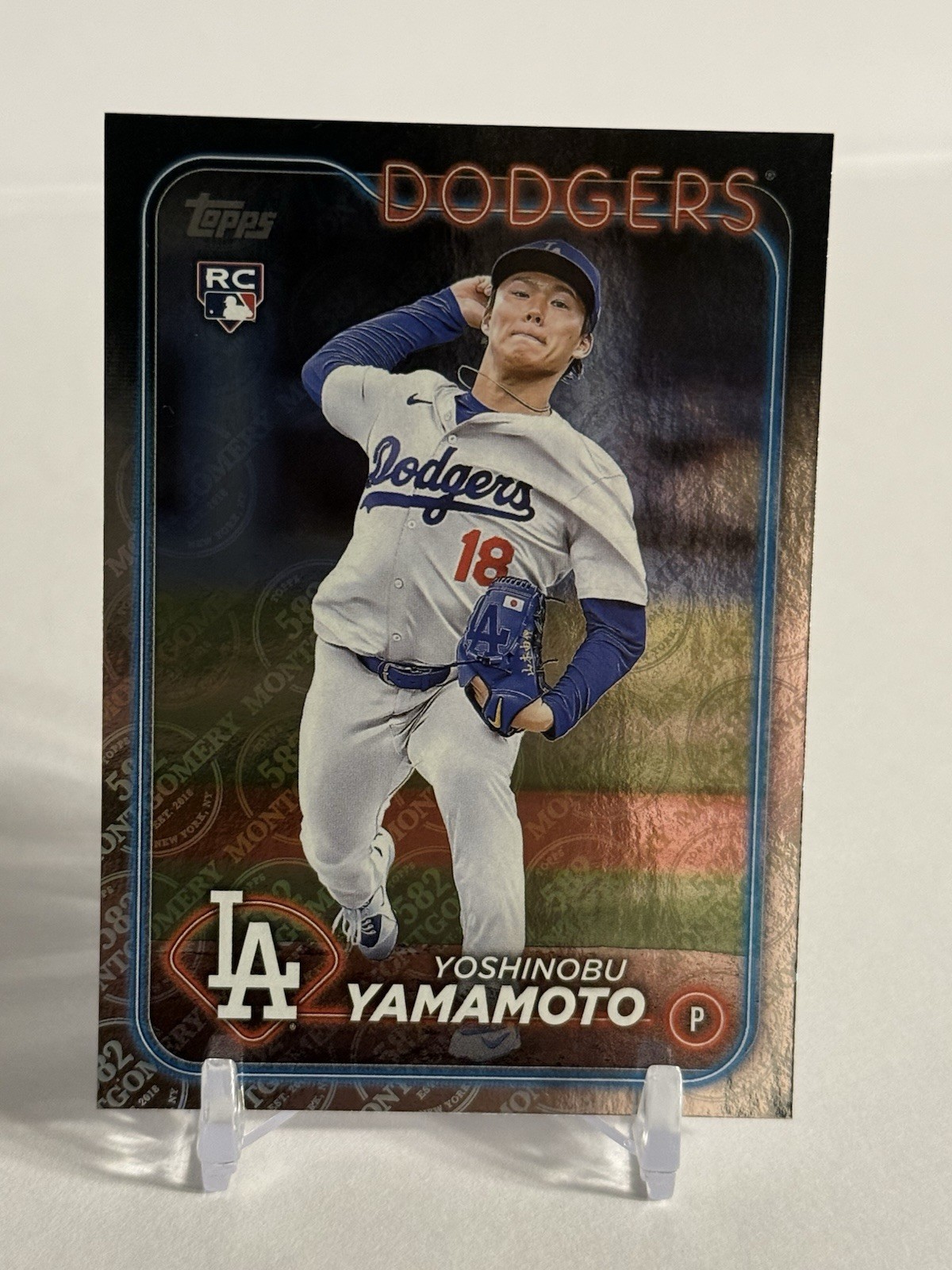 Yoshinobu Yamamoto 2024 Topps RC 582 Montgomery Club Rookie #553 LA Dodgers